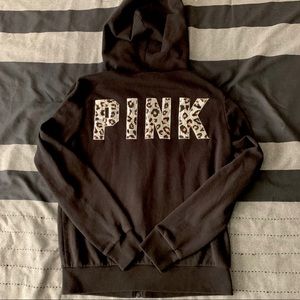 Victoria’s Secret PINK Full-Zip Bling Logo Hoodie